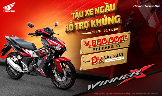 Honda Việt Nam triển khai chương trình ưu đãi hấp dẫn nhất năm cho khách hàng mua xe WINNER X – “Tậu xe ngầu – Hỗ trợ khủng” –
