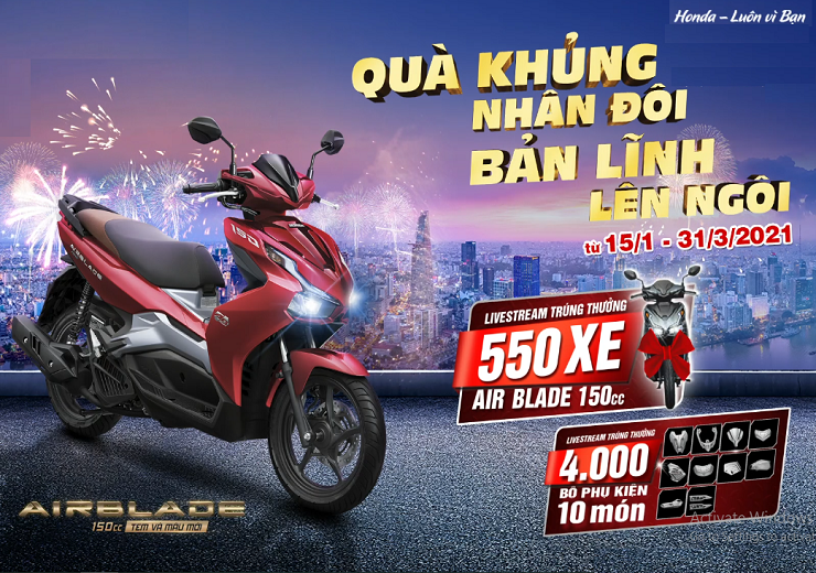 💥QUÀ KHỦNG NHÂN ĐÔI-BẢN LĨNH LÊN NGÔI💥 cùng Honda AIRBLADE 150cc