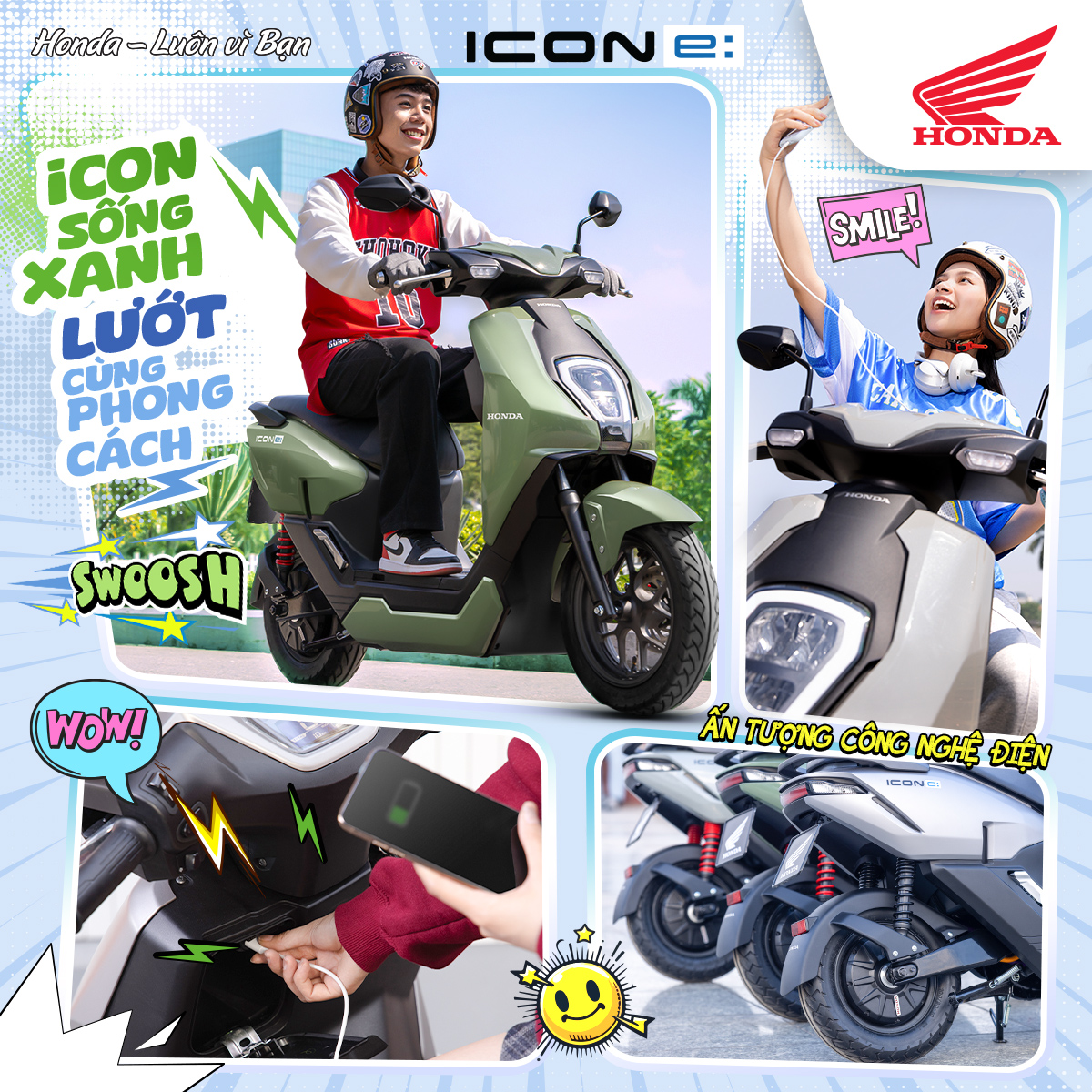 ICON e: – Xe gắn máy điện Honda lần đầu tiên ra mắt tại Việt Nam